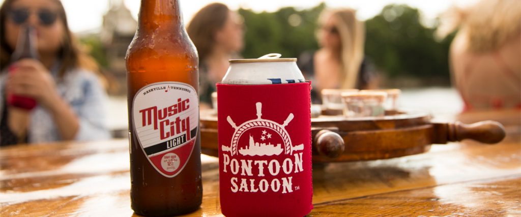 music city beer and pontoon saloon koozie