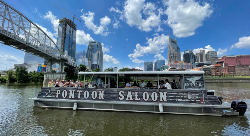 Pontoon Saloon Launches on the Cumberland River in Nashville
