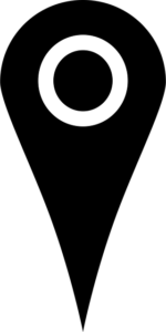 black location pin icon