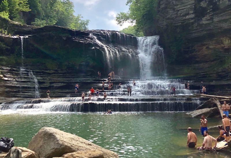 waterfall and swimming hole