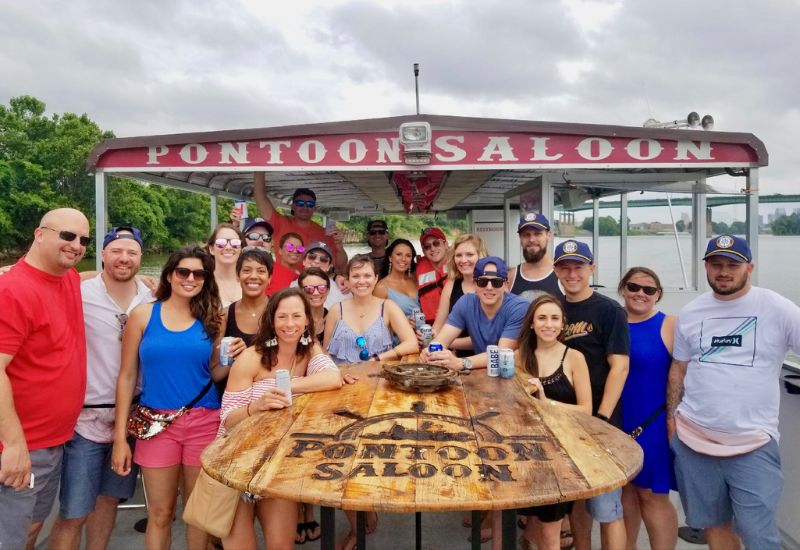 group river cruise on the pontoon saloon